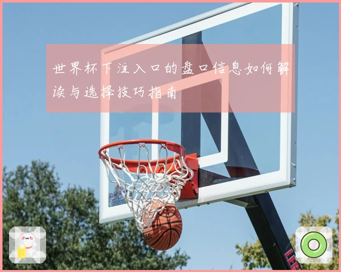 世界杯下注入口的盘口信息如何解读与选择技巧指南