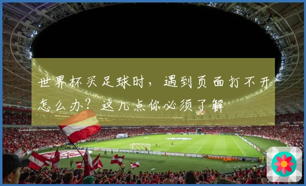 世界杯买足球时，遇到页面打不开怎么办？这几点你必须了解